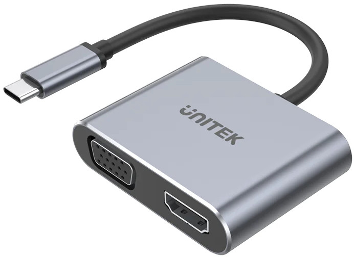 USB-хаб Unitek uHUB Q4 Lite 4-in-1 USB-C Hub with MST Dual Display and PD 100W