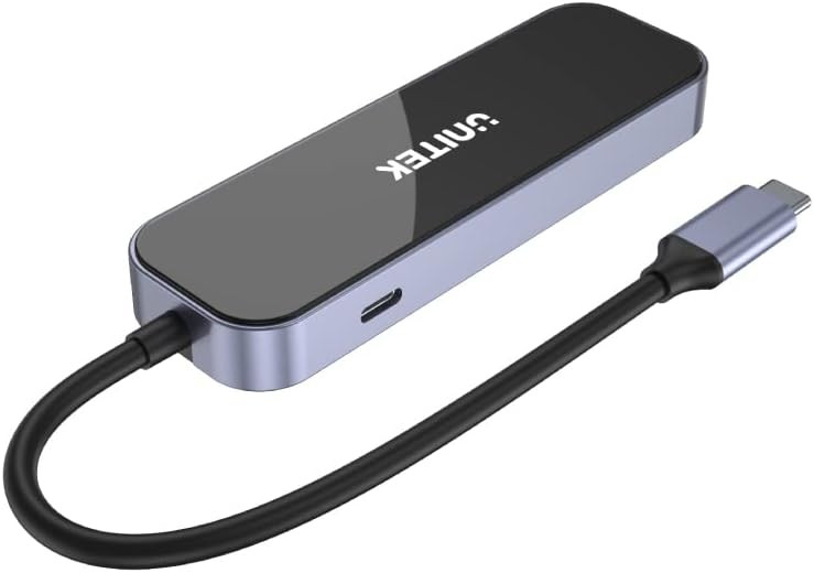 USB-хаб Unitek uHUB H6 Gloss 6-in-1 USB-C Ethernet Hub With HDMI and 100W Power Delivery