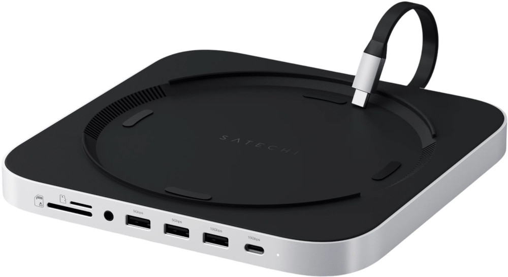 Картридер / USB-хаб Satechi Stand & Hub For Mac Mini Studio With NVMe SSD Enclosure