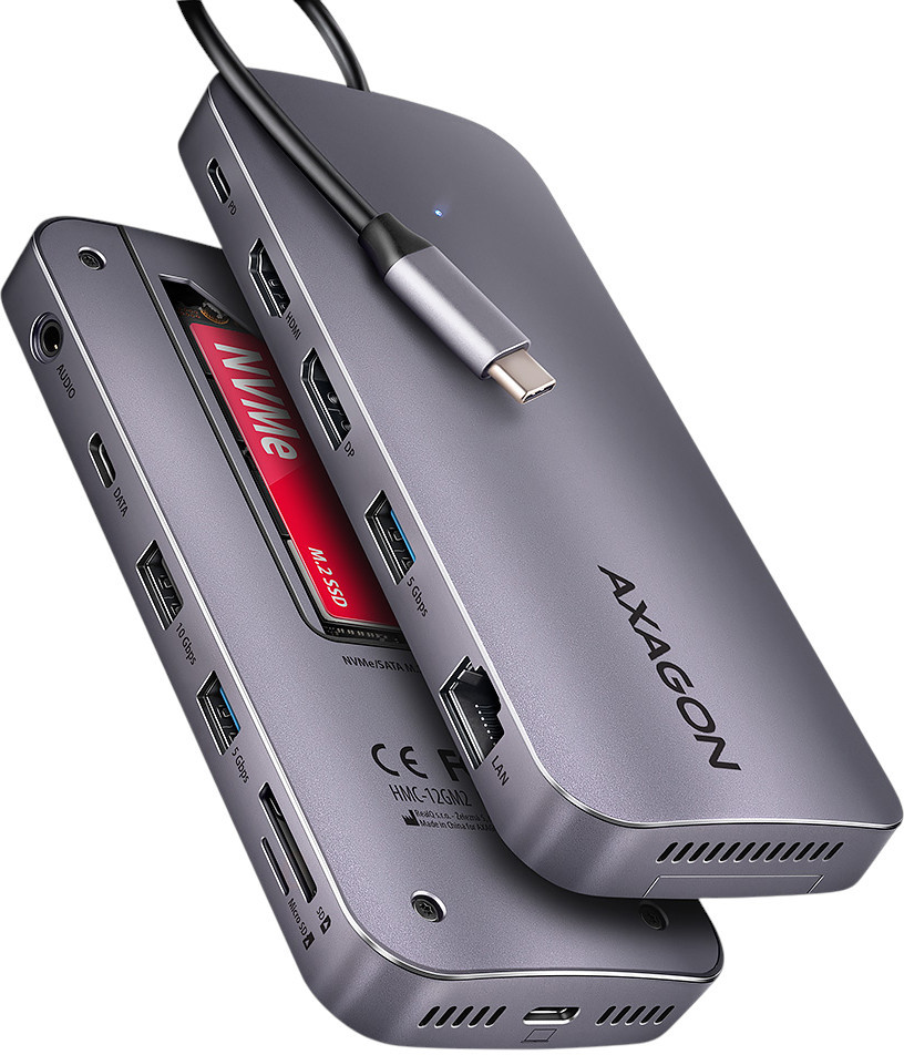 Кардридер / USB-хаб Axagon HMC-12GM2