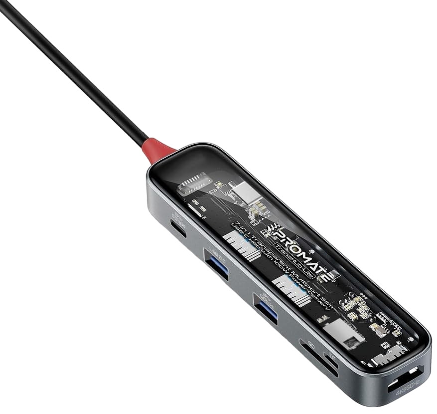 Кардридер / USB-хаб Promate TransHub-Lite