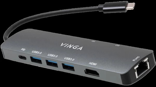 Картридер / USB-хаб Vinga VHYC8