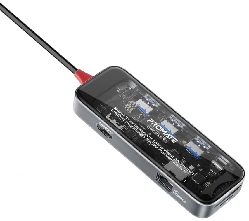 Кардридер / USB-хаб Promate TransHub-Go