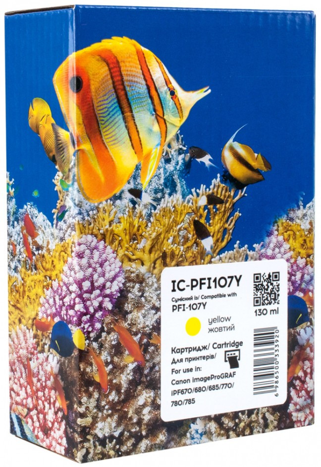 Картридж Barva IC-PFI107Y