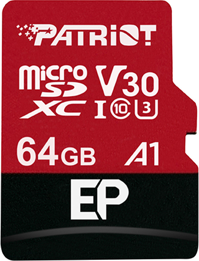 Карта памяти Patriot Memory EP microSDXC V30 A1 64 ГБ (PEF64GEP31MCX)