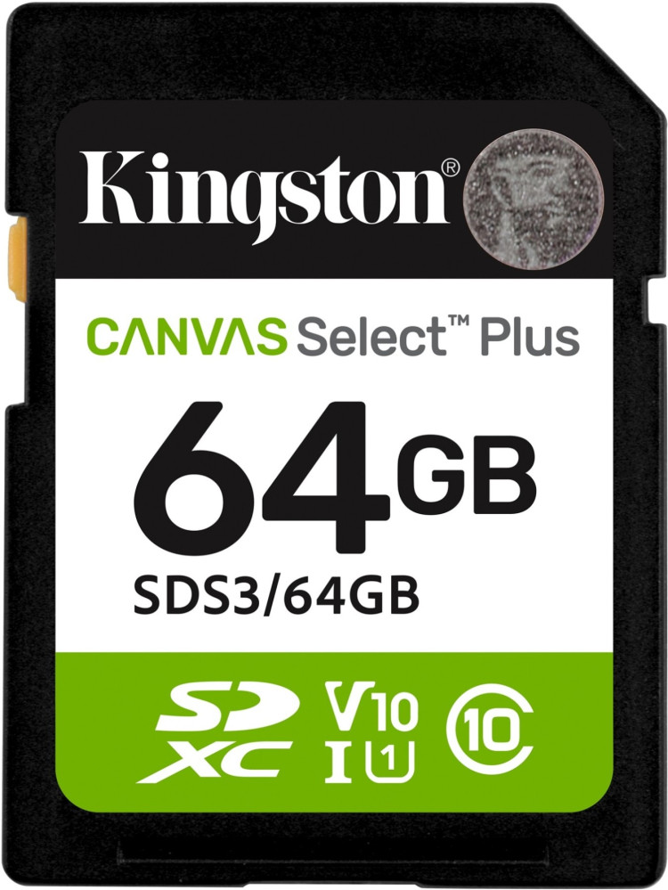 Карта памяті Kingston SD Canvas Select Plus Gen3 64 ГБ (SDS3/64GB)