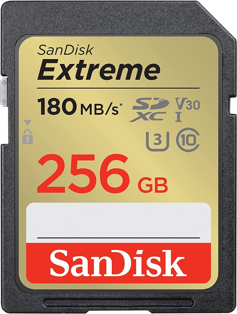 Карта памяти SanDisk Extreme SD Class 10 UHS-I U3 V30 256 ГБ (SDSDXVV-256G-GNCIN)