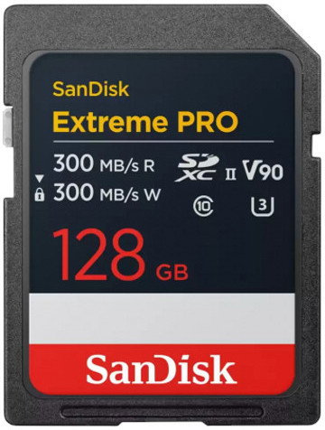 Карта памяти SanDisk Extreme Pro SD UHS-II V90 128 ГБ (SDSDXDM-128G-GN4IN)