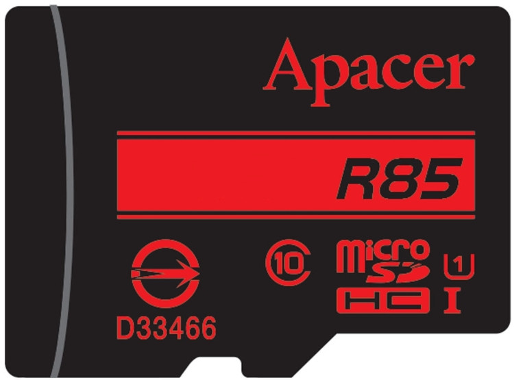 Карта памяти Apacer microSDHC R85 UHS-I U1 Class 10 16 ГБ (AP16GMCSH10U5-R)