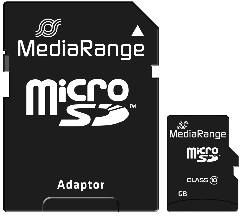 Карта памяти MediaRange microSD Class 10 with Adapter 64 ГБ (MR955)