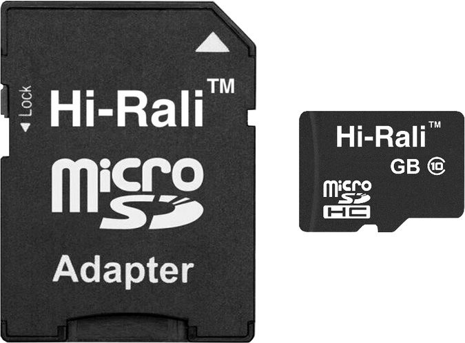 Карта памяти Hi-Rali microSDHC class 10 SD adapter 64 ГБ (HI-64GBSDCL10-01)