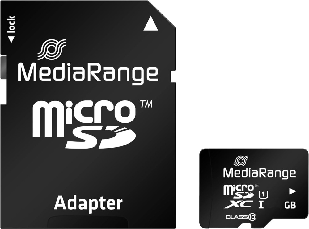 Карта памяти MediaRange microSDXC UHS-I Class 10 with Adapter 128 ГБ (MR945)
