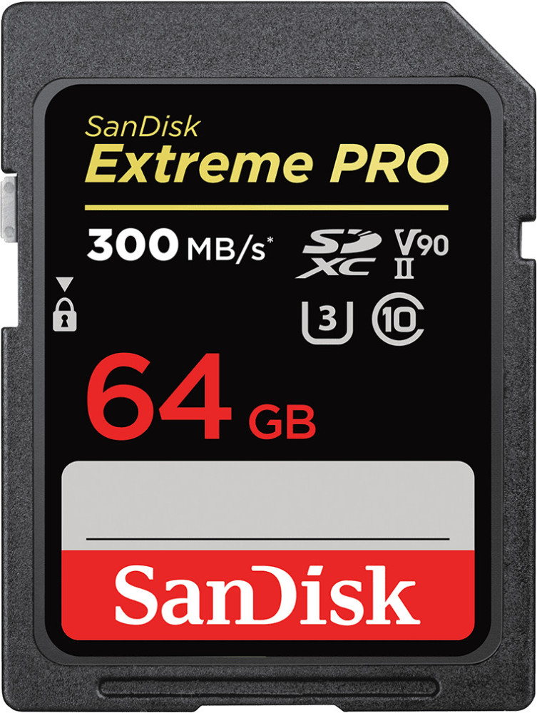 Карта памяти SanDisk Extreme Pro V90 SD UHS-II U3 64 ГБ (SDSDXDK-064G-GN4IN)