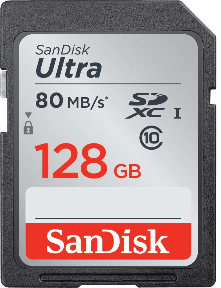 Карта памяти SanDisk Ultra 80MB/s SD UHS-I Class 10 128 ГБ