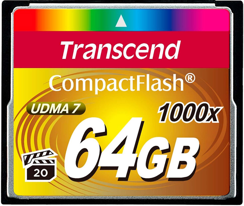 Карта памяти Transcend CompactFlash 1000x 64 ГБ (TS64GCF1000)