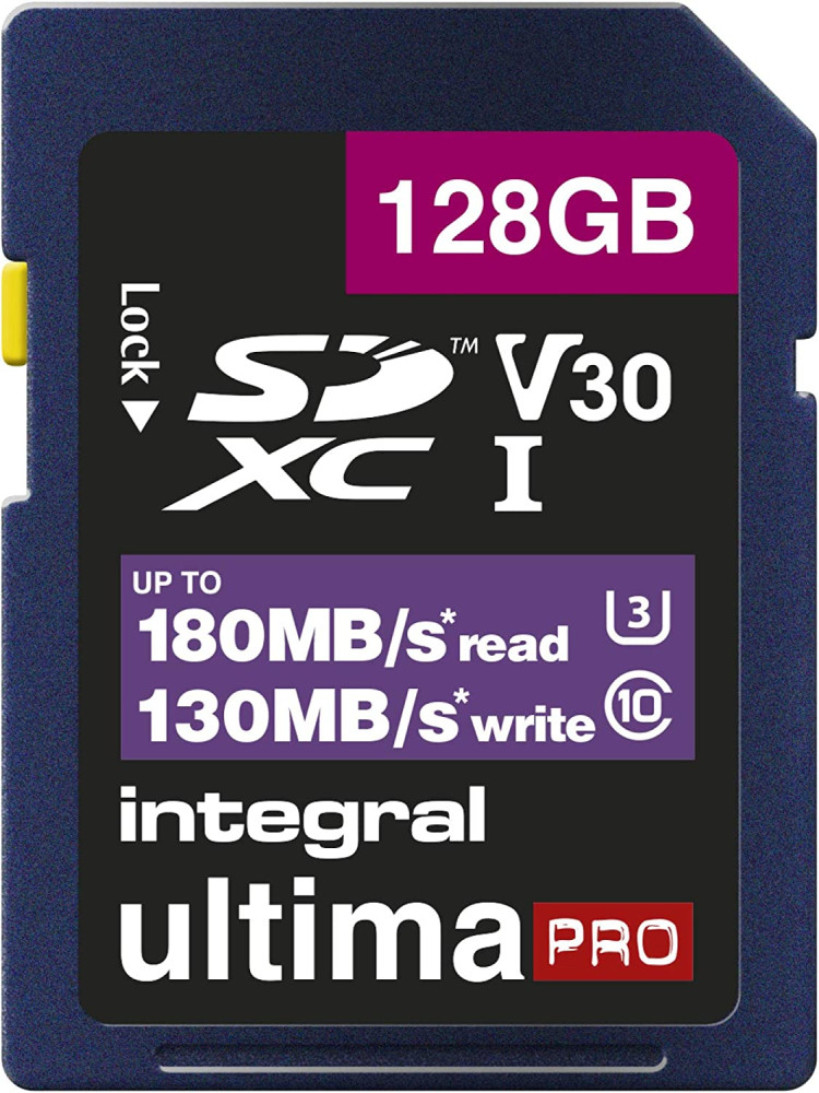 Карта памяті Integral Professional High Speed SDXC V30 UHS-I U3 128 ГБ (INSDX128G-180V30)