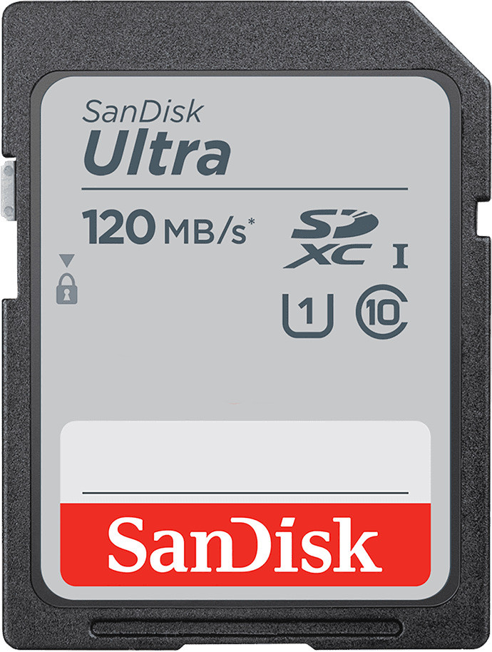 Карта памяти SanDisk Ultra SDXC UHS-I 120MB/s Class 10 128 ГБ (SDSDUN4-128G-GN6IN)