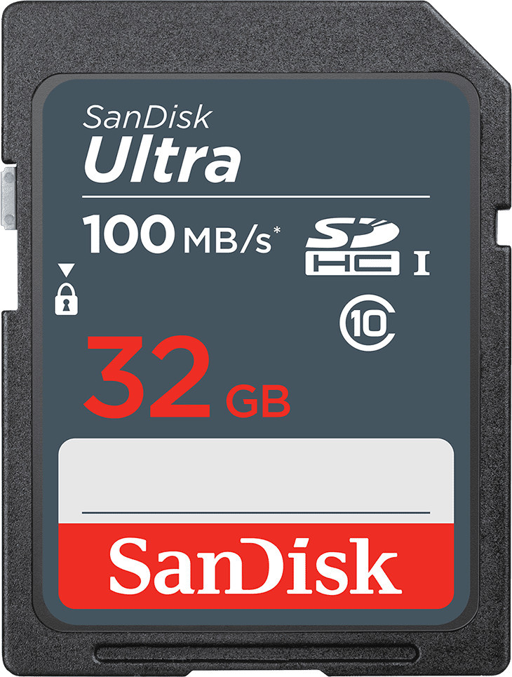 Карта памяти SanDisk Ultra SDHC UHS-I 100MB/s Class 10 32 ГБ (SDSDUNR-032G-GN3IN