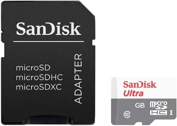 Карта памяти SanDisk Ultra microSD UHS-I Class 10 Adapter 256 ГБ (SDSQUNR-256G-GN3MN