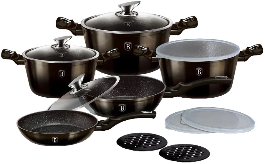 Набор посуды Berlinger Haus Shiny Black BH-7032