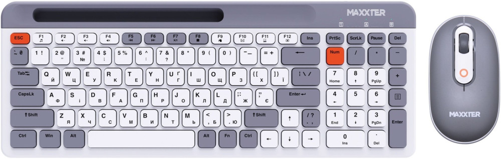 Клавиатура с мышью Maxxter KMS-WCM-03G