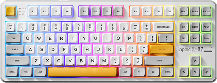 Клавіатура Inphic K87 Black-Gold Switch