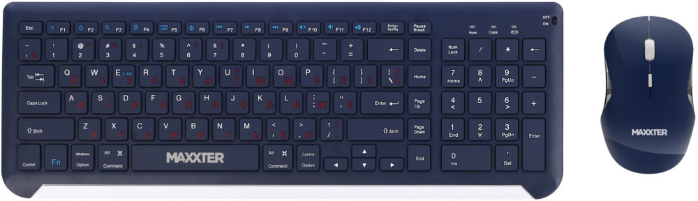 Клавиатура с мышью Maxxter KMS-WCM-01 (KMS-WCM-01BL-UA)