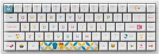 Клавіатура Akko Doraemon Rainbow 3068B CS Jelly Pink Switch