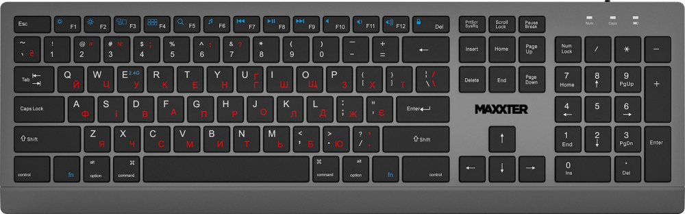 Клавиатура Maxxter KBW-01 (KBW-01G-UA)
