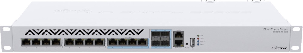 Коммутатор MikroTik CRS312-4C8XG-RM