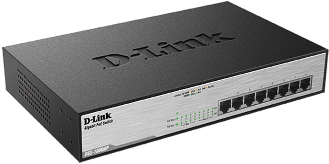 Комутатор D-Link DGS-1008MP