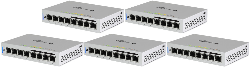 Комутатор Ubiquiti UniFi Switch 8 PoE (5-pack) (US-8-60W-5)