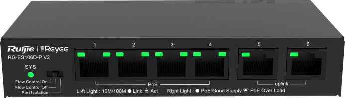 Коммутатор Ruijie Reyee RG-ES106D-P V2