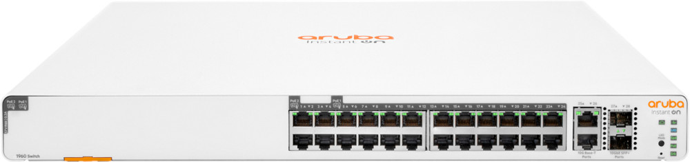 Комутатор Aruba Instant On 1960-24G-2XGT-2SFP PoE (JL807A)