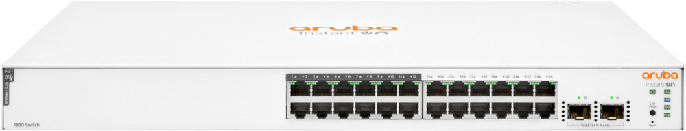Комутатор Aruba Instant On 1830-24G-2SFP 12P-PoE (JL813A)