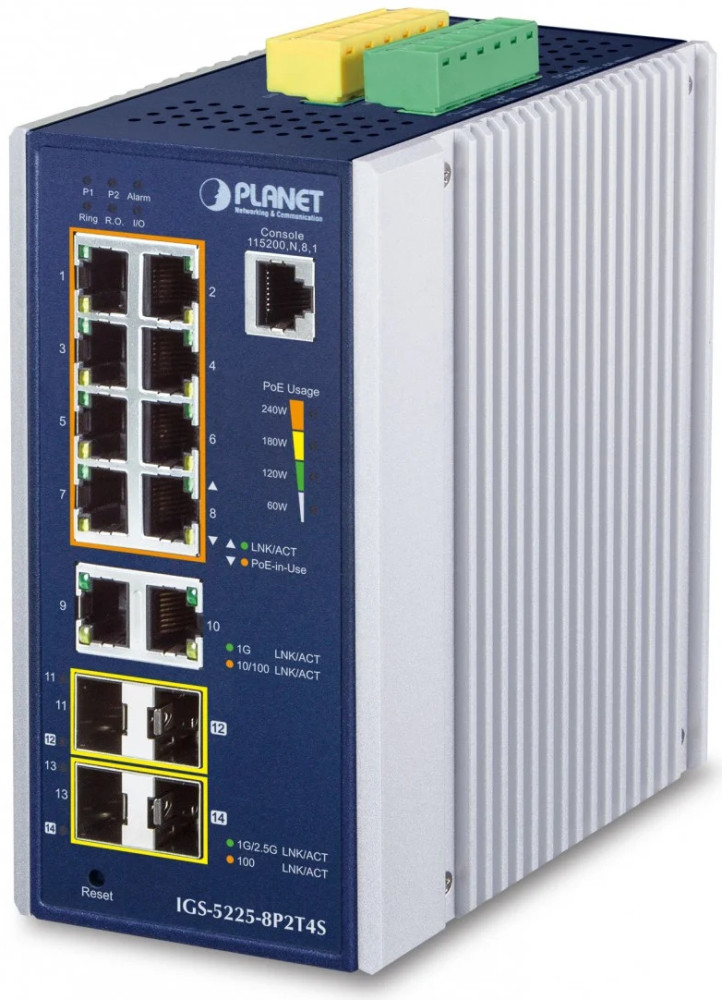 Комутатор PLANET IGS-5225-8P2T4S