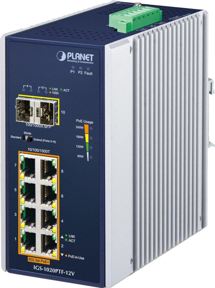 Комутатор PLANET IGS-1020PTF-12V