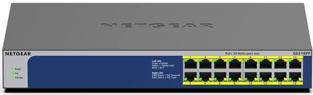 Коммутатор NETGEAR GS516PP (GS516PP-100EUS)