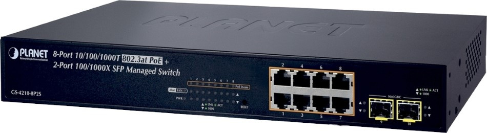 Коммутатор PLANET GS-4210-8P2S