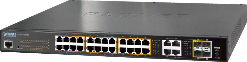 Коммутатор PLANET GS-4210-24P4C