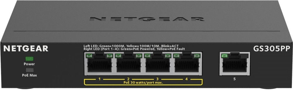 Коммутатор NETGEAR GS305PP (GS305PP-100PES)