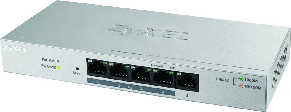 Коммутатор Zyxel GS1200-5HP v2 (GS1200-5HPV2-EU0101F)