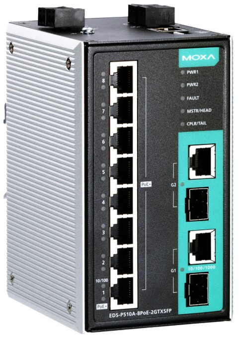 Коммутатор MOXA EDS-P510A-8PoE-2GTXSFP