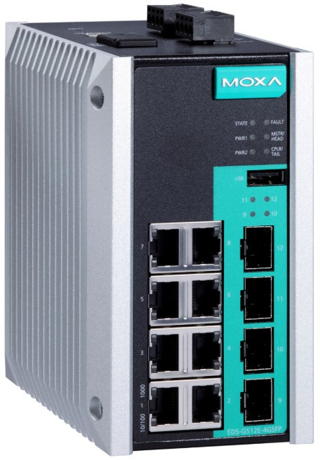 Коммутатор MOXA EDS-G512E-4GSFP-T