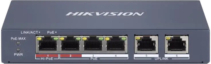 Комутатор Hikvision DS-3E1106HP-EI