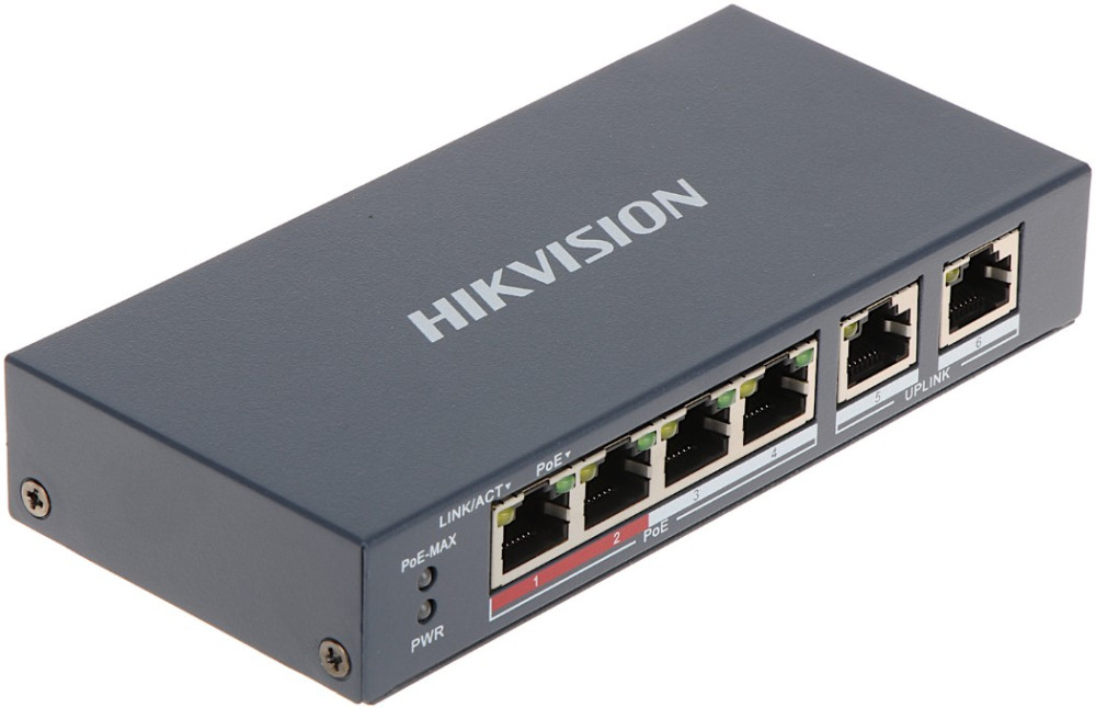 Коммутатор Hikvision DS-3E0106P-E/M