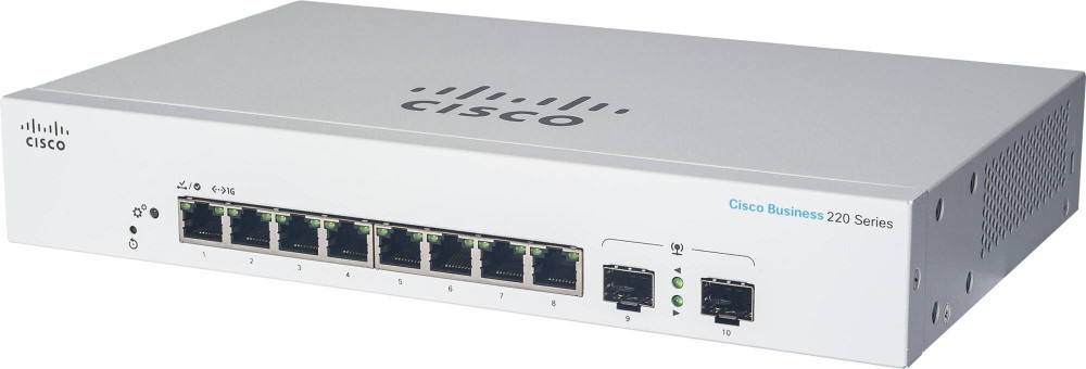 Коммутатор Cisco CBS220-8FP-E-2G