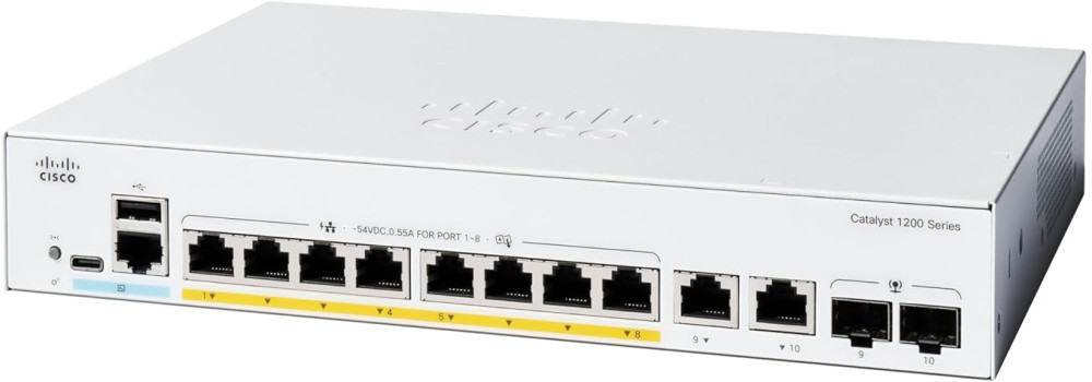 Коммутатор Cisco C1200-8FP-2G