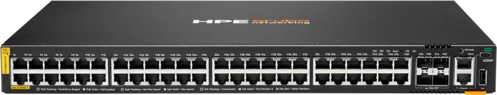 Коммутатор Aruba 6200F 48G Class4 PoE 4SFP 370W