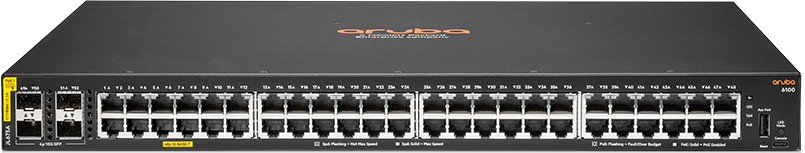 Коммутатор Aruba 6100-48G-PoE-4SFP 370W (JL675A)